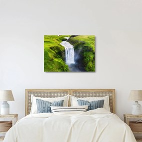 Obraz na szkle - Wodospad Skogafoss (70x50 cm)