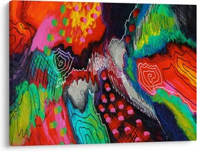 Abstrakcyjny obraz - kolory (70x50 cm)