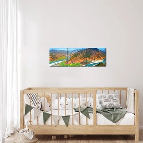 Obraz - Rzeka Jangcy (z zegarem) (90x30 cm)
