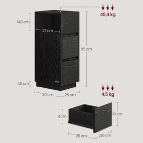 Stolik pomocniczy E1065 BK, czarny