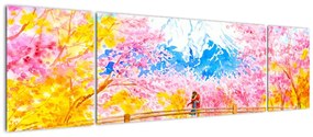 Obraz - Malowana para, akwarela (170x50 cm)