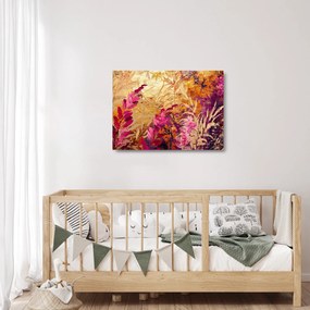 Obraz na szkle - Abstrakcyjny obraz kwiatów II. (70x50 cm)
