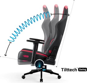 Fotel do grania dla młodzieży Diablo X-Player 2.0 Small Size, karmazynowo-antracytowy