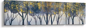 Obraz jelenia w lesie (170x50 cm)