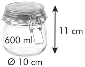 Tescoma Słoik na przetwory z klipsem DELLA CASA, 600 ml, 0,6 l