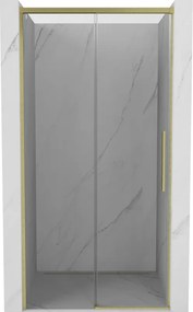 Mexen Rox drzwi prysznicowe rozsuwane 125 cm, transparent, złote szczotkowane - 8C2-125-000-55-00