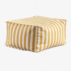 Pufa Prostokątna 75x65 Cm Do Ogrodu Z Tkaniny Sandel Curry Żółty - Sklum