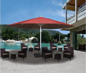 Parasol Carpi II,  czerwony ze stojakiem