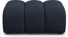 Ciemnoniebieski podnóżek z tkaniny szenilowej Lupine – Micadoni