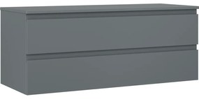 Mexen Orio szafka łazienkowa podumywalkowa 120 cm z blatem, 2 szuflady, grafit mat - 91A10-12047-2-BFFC66