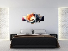 Obraz - W wirze powodzi, akwarela (125x70 cm)