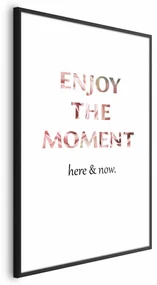 Plakat Enjoy the Moment 21x30 cm z ramą czarną z marginesem ARTGEIST B