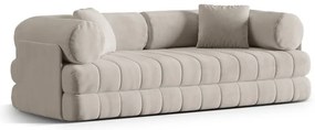 Beżowa aksamitna rozkładana sofa 206 cm Kemi – Cosmopolitan Design