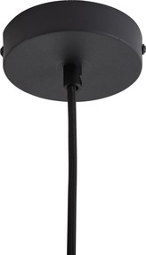 Designerska lampa wisząca czarna z zielonym szkłem - Kemner