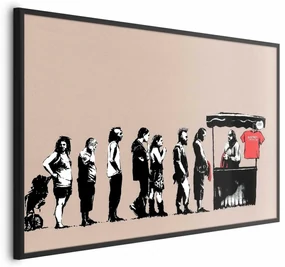 Plakat Zniszczyć kapitalizm 30x21 cm z ramą czarną bez marginesu ARTGEIST B