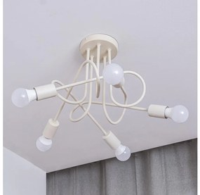 Plafon OXFORD 5xE27/15W/230V kremowy