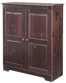 Brązowa szafka z litego drewna sosnowego 100x35 cm Cubrix – Støraa