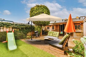 Składany parasol ogrodowy LEVI 300 cm, beżowo-brązowy + darmowe opakowanie