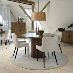 Okrągły stół w dekorze dębu ø 120 cm Nola – Unique Furniture