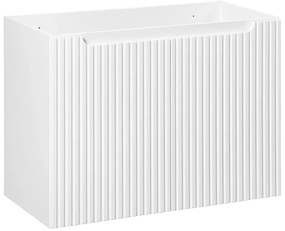 Nowoczesna biała szafka łazienkowa z ryflowaniem H9-D43