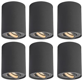 Zestaw 6 inteligentnych reflektorów ciemnoszarych włącznie z WiFi GU10 - Rondoo up