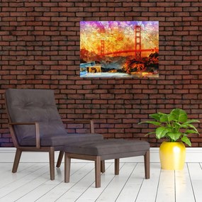 Obraz na szkle - Golden Gate, San Francisco, Kalifornia (70x50 cm)