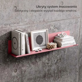 Półka wisząca JOANNE 700 mm, Fresh Style: pudrowy róż