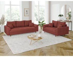 Ceglasta sztruksowa sofa 150 cm Ariella – Ropez