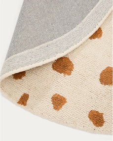 Kremowy bawełniany dywan dziecięcy odpowiedni do prania/tkany ręcznie ø100 cm Tandani – Kave Home