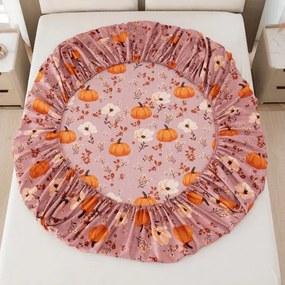 PrzytulneMieszkanie.pl Prześcieradło z mikrofibry PUMPKINS ROSAVIE staroróżowe 180x200 cm
