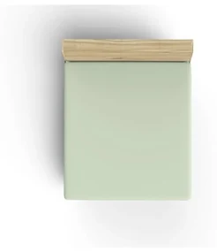 Jasnozielone bawełniane prześcieradło z gumką 140x200 cm – Mijolnir