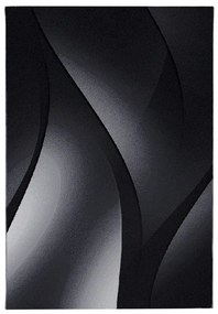 Dywan nowoczesny Plus Linie szaro-czarny 160 cm x 230 cm