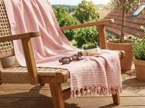 Ręcznik plażowy WALRA różowy 90 x 180 cm, 100% bawełna