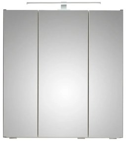 Szara wisząca szafka łazienkowa z lustrem 65x70 cm Set 357 – Pelipal