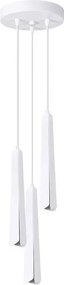Biała lampa wisząca z 3 długimi kloszami - 27X A610 G9-F57