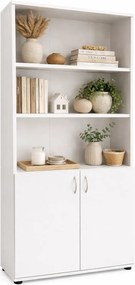 Biały regał biurowy z drzwiczkami Z1-G64