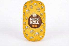 Poduszka podróżna BEER NECK ROLL 30x15 cm, żółta