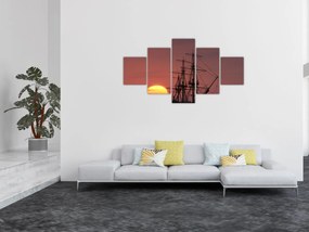Obraz - Średniowieczny statek (125x70 cm)