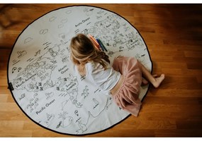 Zestaw dywanu do kolorowania i mazaków do tkanin Butter Kings Colouring World, ø 130 cm