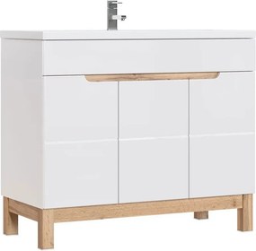 Szafka łazienkowa z umywalką 100 cm S3-L42