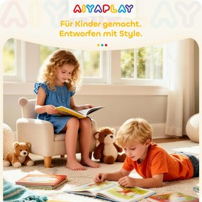 AIYAPLAY Dziecięcy Stolik do Makijażu Zestaw z Taboretem Lustrem Szufladami Drążkami na Ubrania dla 3-8 Lat 56 x 38 x 87,8 cm Biały | Aosom PL