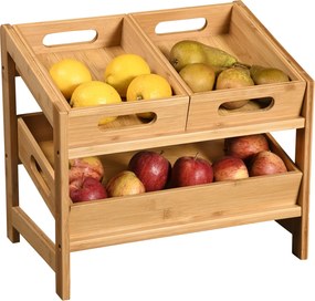 Regał kuchenny z wyciąganymi tacami, bambus, 39,5 x 26 cm, Kesper