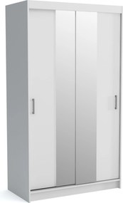 Szafa Przesuwna NICOLA 120 cm Szafa Dwudrzwiowa Biała