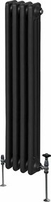 Tradycyjny grzejnik 3-kolumnowy - 1500 x 202 mm - czarny