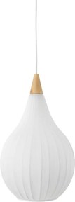 Halo Design 746262 - Lampa wisząca na przewodzie DROPS 1xE27/40W/230V Ø 30 cm biały/dąb