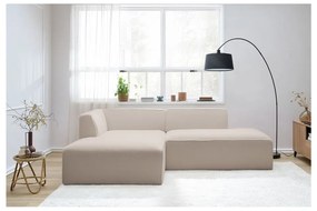 Beżowy narożnik modułowy z materiału bouclé (lewostronny/w kształcie litery L) Megeve – Bobochic Paris