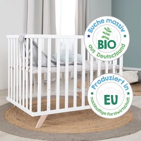 Kojec dla dzieci z litego drewna bukowego z regulowaną wysokością w naturalnym kolorze 75x100 cm Lil Planet – Roba