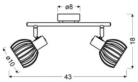 Biało-naturalna lampa sufitowa ø 10 cm Atarri – Candellux Lighting