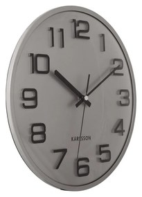 Karlsson 6022SI designerski zegar ścienny srebrny,średnica 30 cm