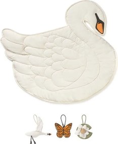 Kremowa mata do zabawy dla dzieci 100x110 cm Swan – Lorena Canals